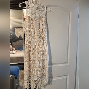 NWT white lace dress large